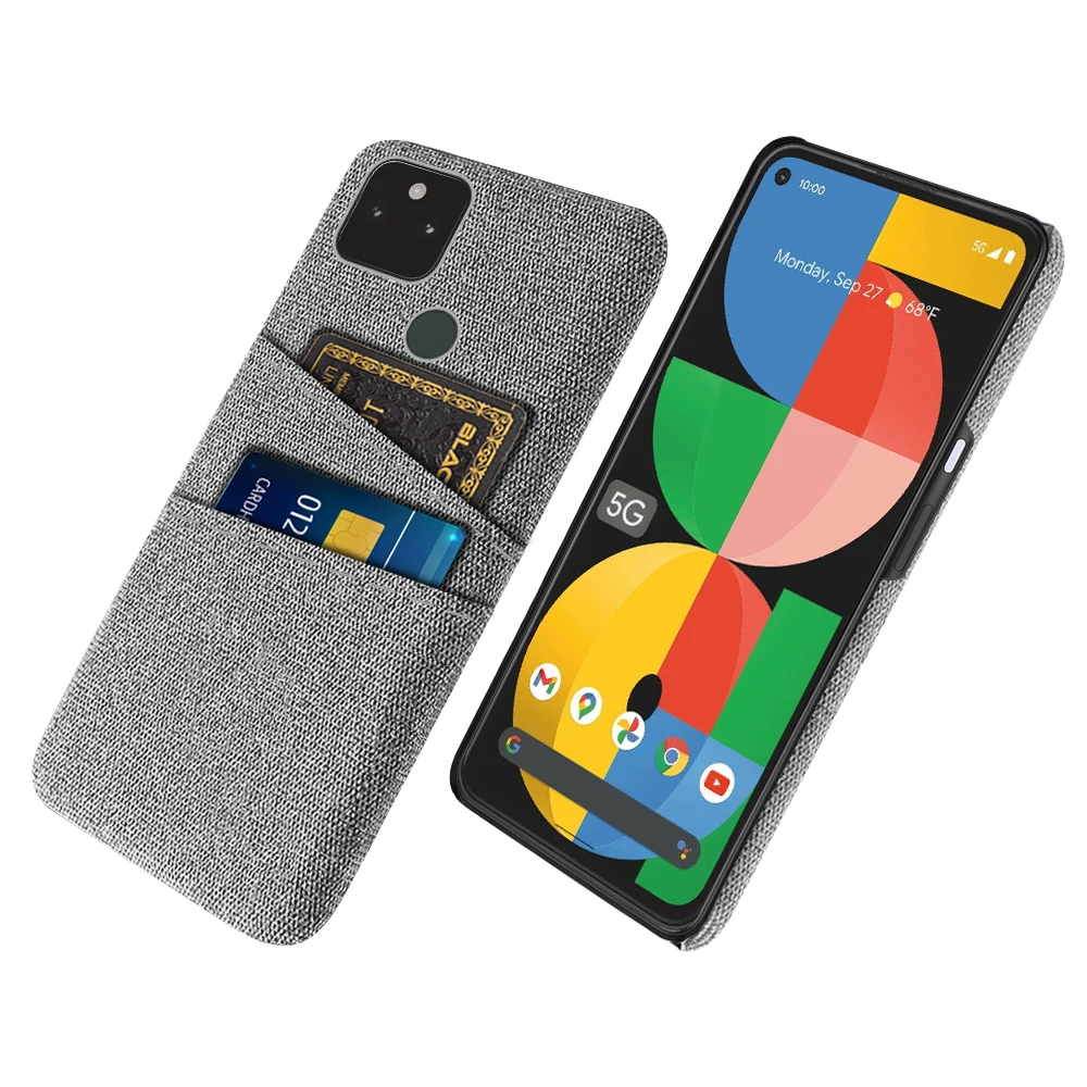 

Cloth Case for Google Pixel 5A 5G Coque Dual Card Fabric Cloth Luxury Business Cover for Google Pixel 5a Case Funda Coque Capa