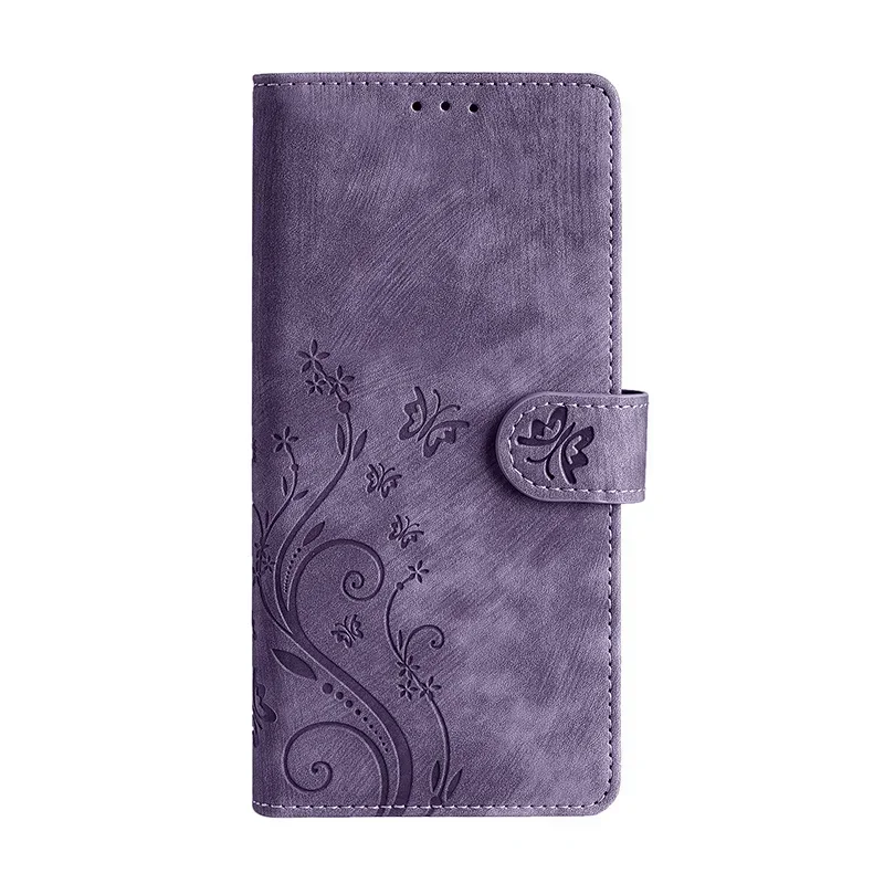 Luxurious Flip PU Leather Phone Case with Fashionable Carved Design