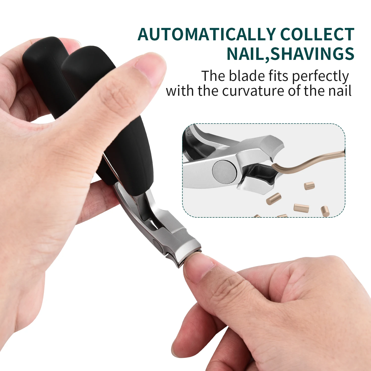 1pcs Modern Stainless Steel Fingernail Clippers with Concave Blade Heavy-Duty Nail Clipper with Curved Design Large Opening nail clipper,nail clippers
