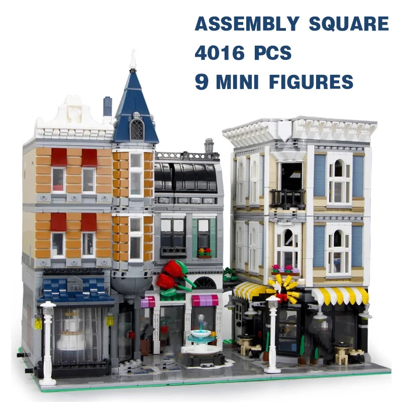

4016PCS City Center Assembly Square Building Blocks Bricks Birthday Christmas Girls Toys Compatible With 10255 15019