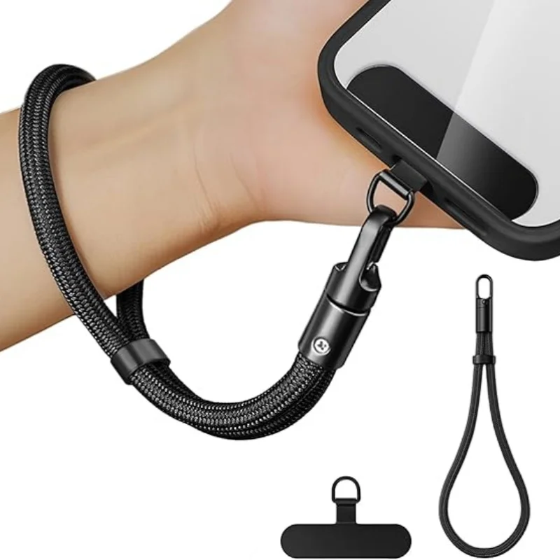 Enhanced Anti-Drop Universal Phone Lanyard with 360° Rotating Clip and Adjustable Neck/Crossbody Strap