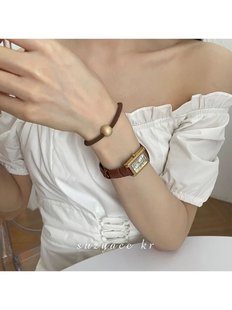 

Простая темпераментная небольшая резинка для волос с бисером в Корейском стиле, женская летняя резинка для волос для конского хвоста, нетугие волосы, новинка 2022, резинка для волос, головной убор