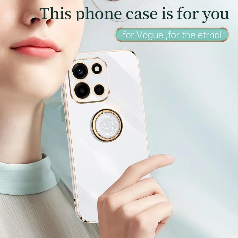 Enhanced Plating Colorfast Fashion Silicone Phone Case - Soft & Thin Back Cover