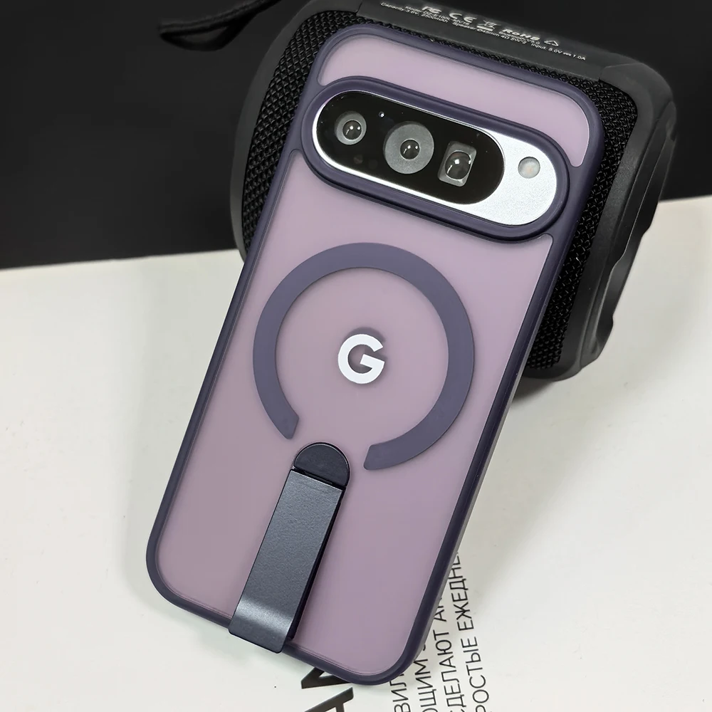Durable Matte Metal Bracket for Magnetic Charging Stand - Shockproof Acrylic Phone Cover