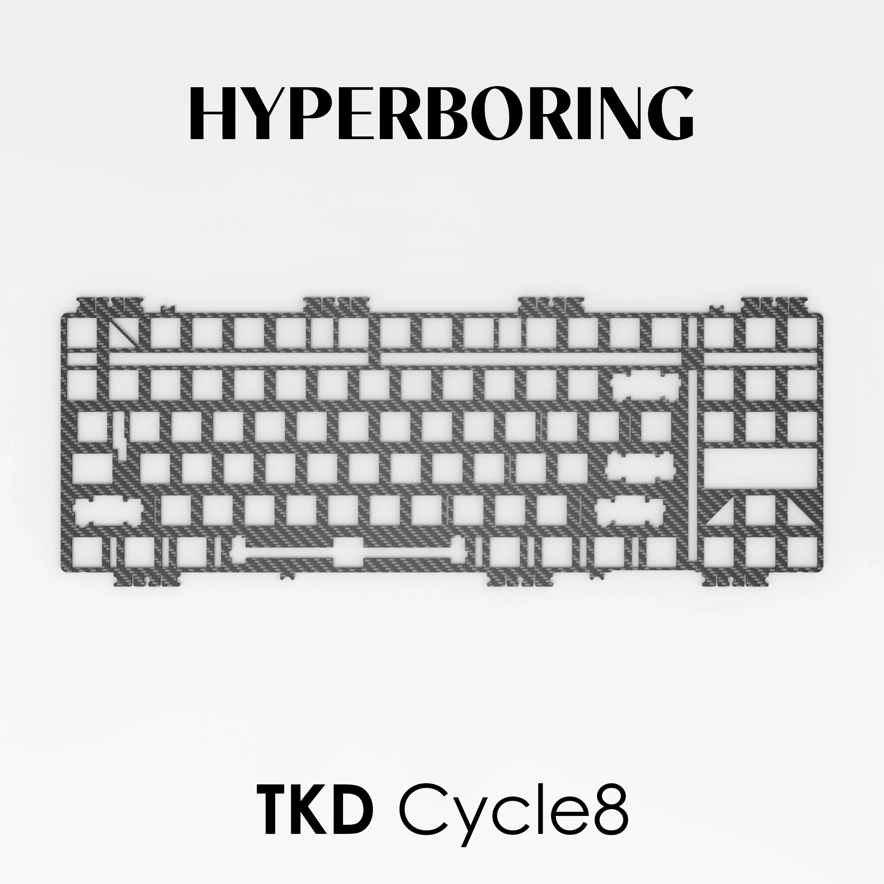 【メカニカルキーボード】TKD cycle8 プレート：アルミ TKD Cycle8 keyboard plates PP PC FR4 Aluminum CF ( for plate