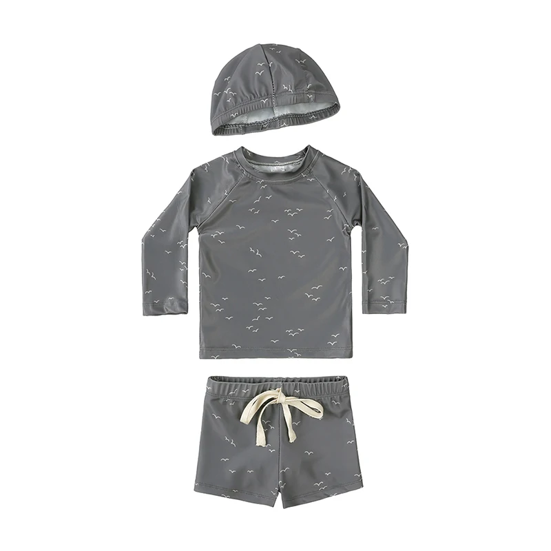 UV Baby Boy Swimsuit One Piece Swimming Jumpsuit Ruffles Bathing Suit SPF 50+ Long Sleeve Kids Swimwear for Girls 1-7 Years