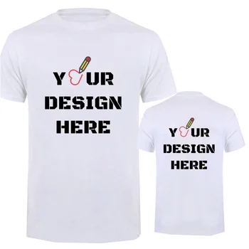 T-shirt per il tempo libero stampata personalizzata T-shirt fai da te Il tuo design come foto o logo T-shirt bianca T-shirt da uomo personalizzata alla moda 1