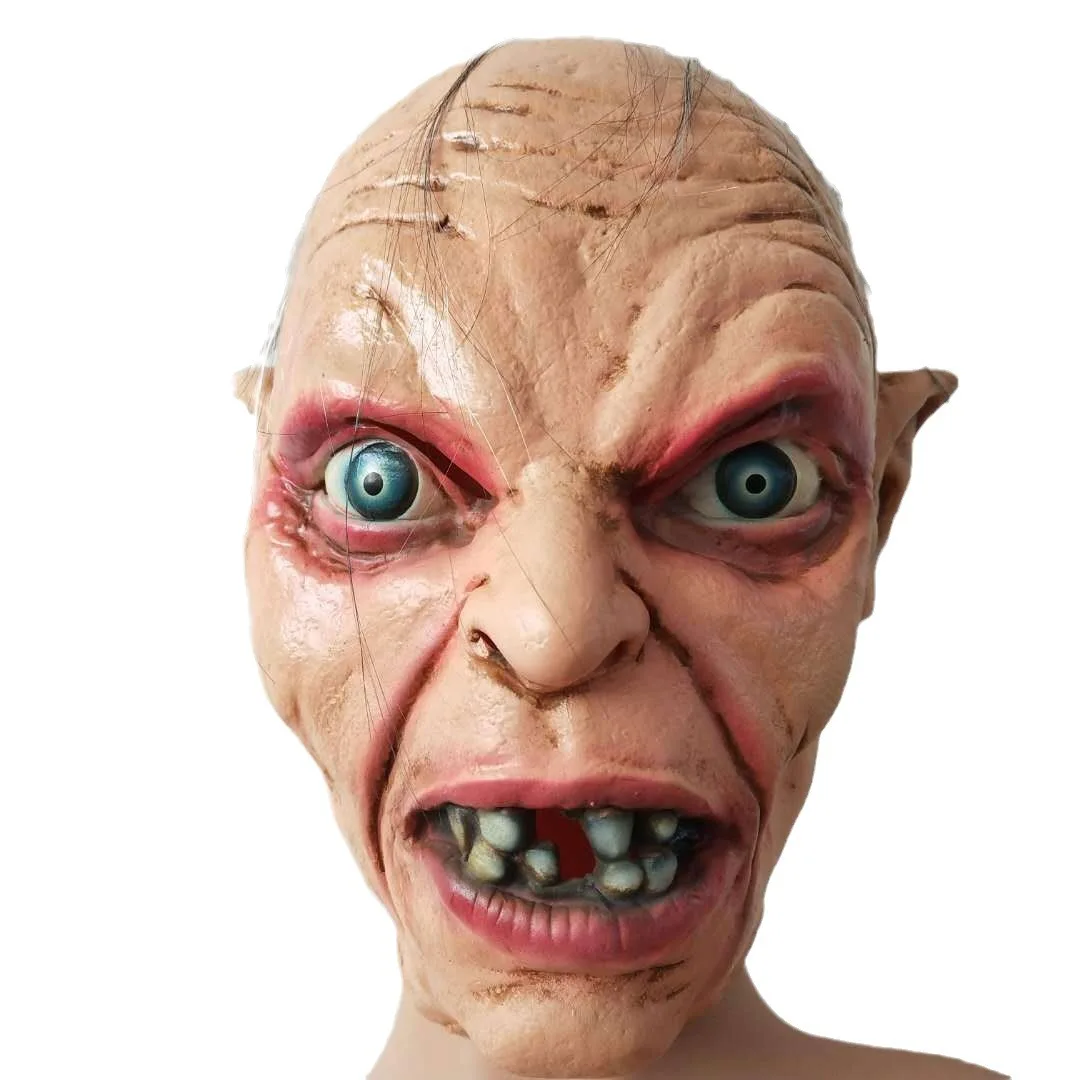 The Lord of The Rings Cosplay Costume Gollum Mask Helmet Horror Scary Latex Masks Halloween Party Masquerade Prop