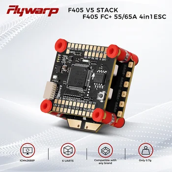 S4ca147c37dba402494cbc2ea2e3bd433A.jpg FlyWarp F4 FC F405 F7 FC F722 contrôleur de vol 55A/65A 4in1 ESC 4-8S pile ICM42688 30.5X30.5mm pour Drones FPV avion rc