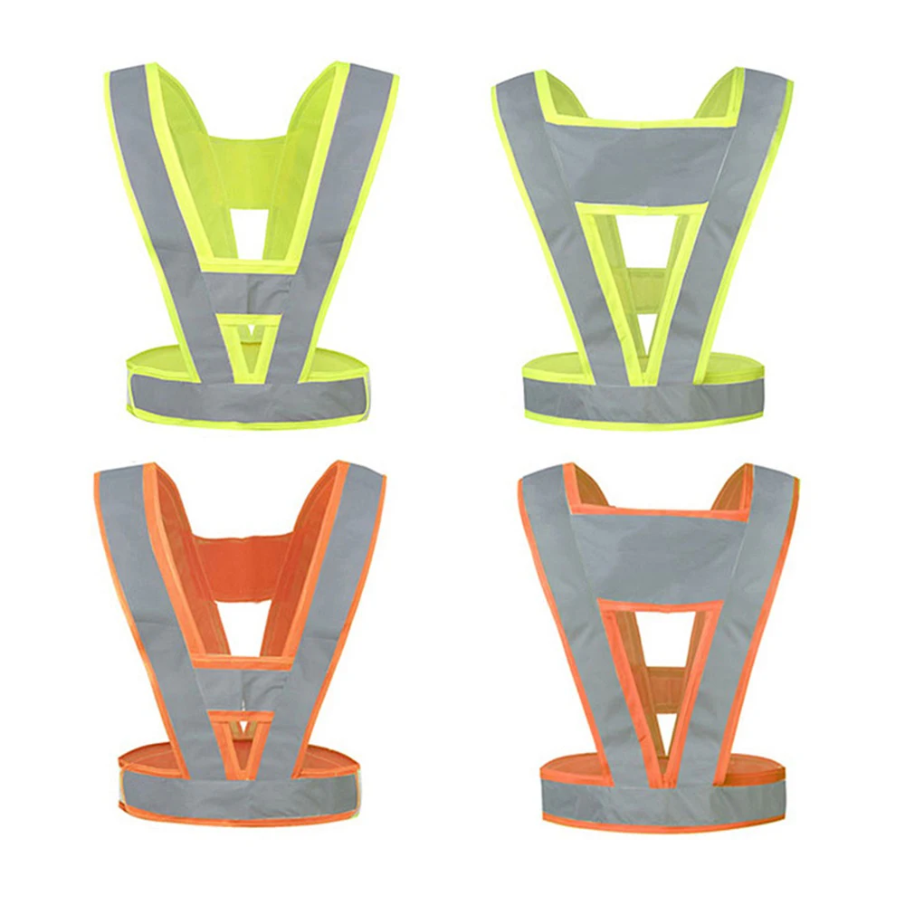 Reflective Vest Motorcycle High Visibility Reflective Vest Belt for Night Running and Cycling Safety Security Warning Vest