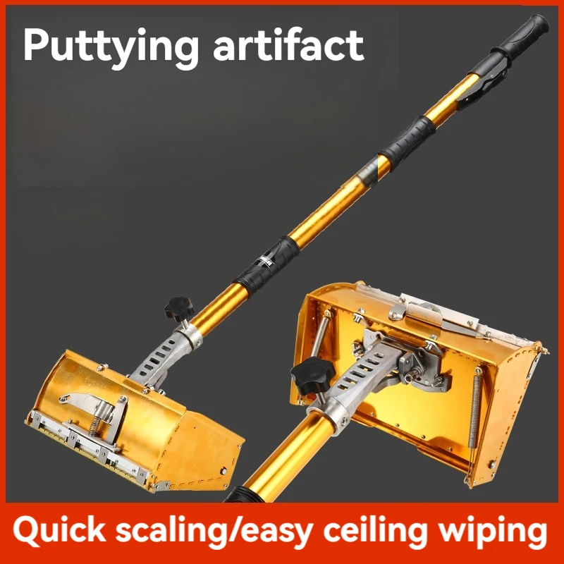 Drywall Flat Finisher Taping Professional Tools Extendable Handle Plasterboard Wallboard Sheetrock Mud for Putty