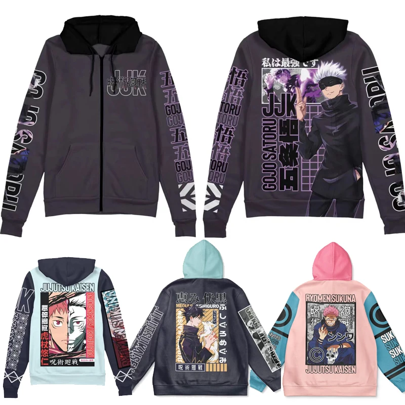 

Jujutsu Kaisen Cosplay Gojo Satoru Harajuku High Street Pullover Hoodie Men Autumn Casual Loose Oversized Sweatshirt Streetwear