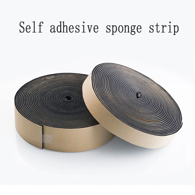 Door Seal Strip Sealing Strip Tape Window Seal Strip Sealing Tape Rubber Seal Strip Sealing Strip 10M Foam Strip Strong Backing Adhesive Self-Adhesive Sponge Strip Sound Insulation Anti-Collision