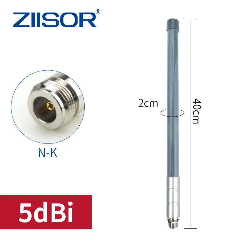 1250MHz 1300 MHz 1400MHz 1500MHz 5dBi Outdoor Antenna Fiberglass for Long Distance Transmission N Female 40cm Antennas