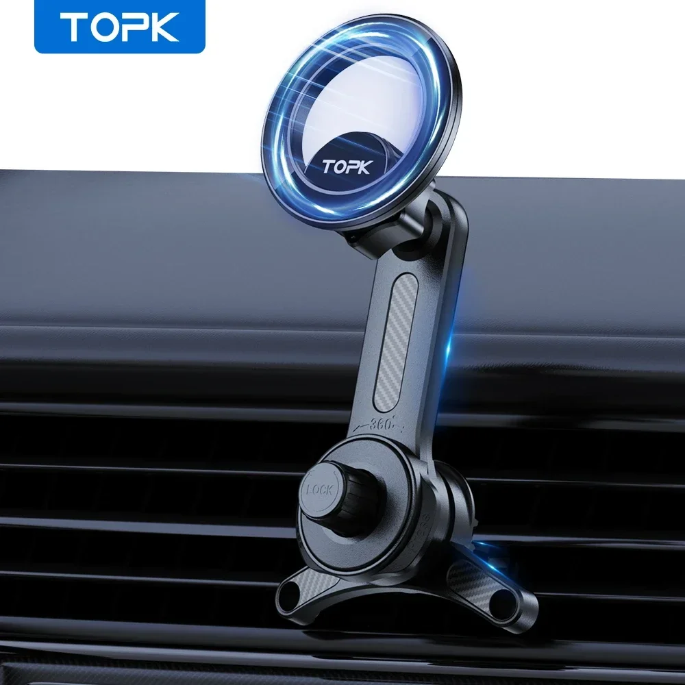 TOPK Stärkster Magnet-Autohalter für Handys, Lüftungsschlitz-Halterung, Universell Mag-Safe für Alle iPhone-Handys