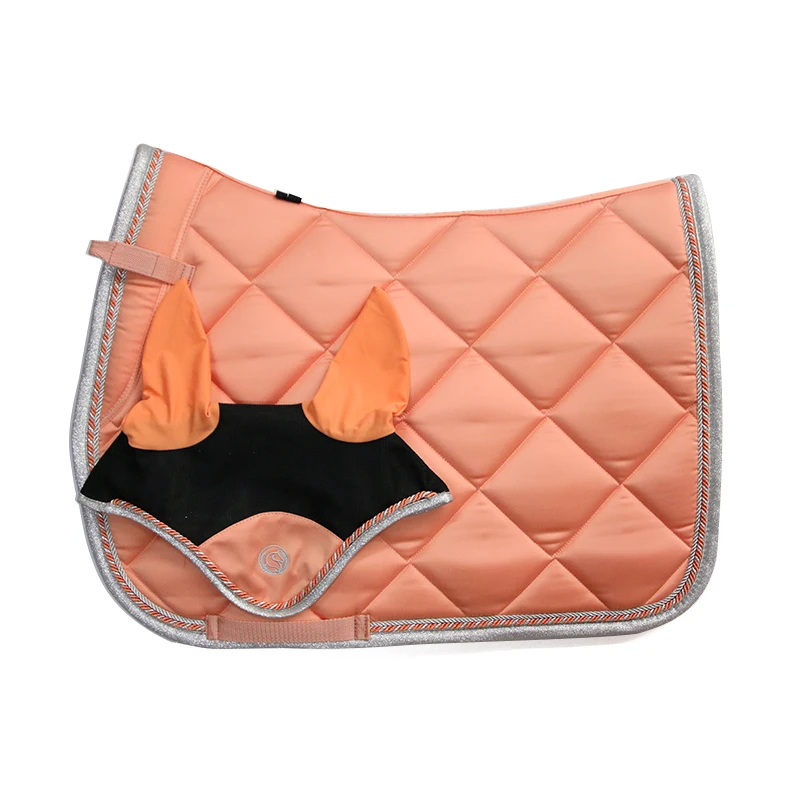 Professional Harness Coral Pink Obstacle Horse Earmuffs Horse Leggings Dance Sweat Pad