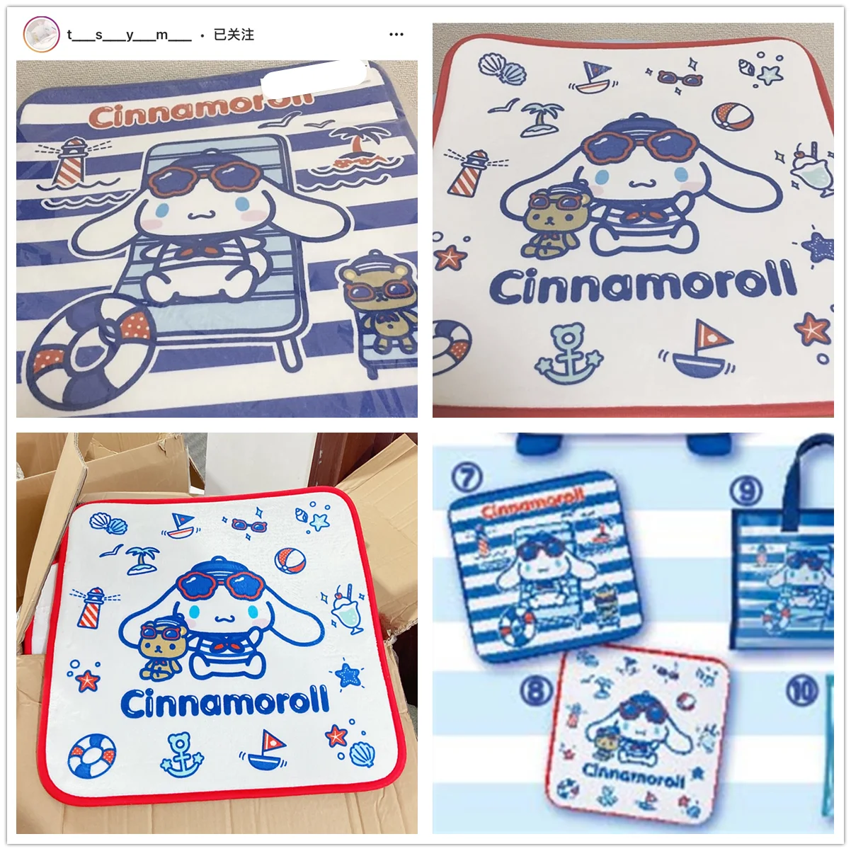 

Милый плюшевый напольный коврик Sanrio Cinnamoroll, темно-синий, с изображением девушки, мультяшный квадратный, губчатый напольный Декор для комнаты