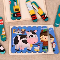 Holz Montessori Holz Puzzle – Bild 5