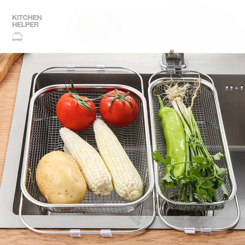 Cutlery organizer expandable cutlery drying rack kitchen sink drain basket