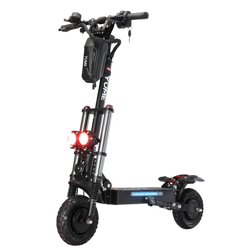 New China Warehouse 2400W Dual Motor 60km/h Electric Scooter 52v 23.4ah Battery 10 Inch Wide Wheel Foldable Electric Scooter
