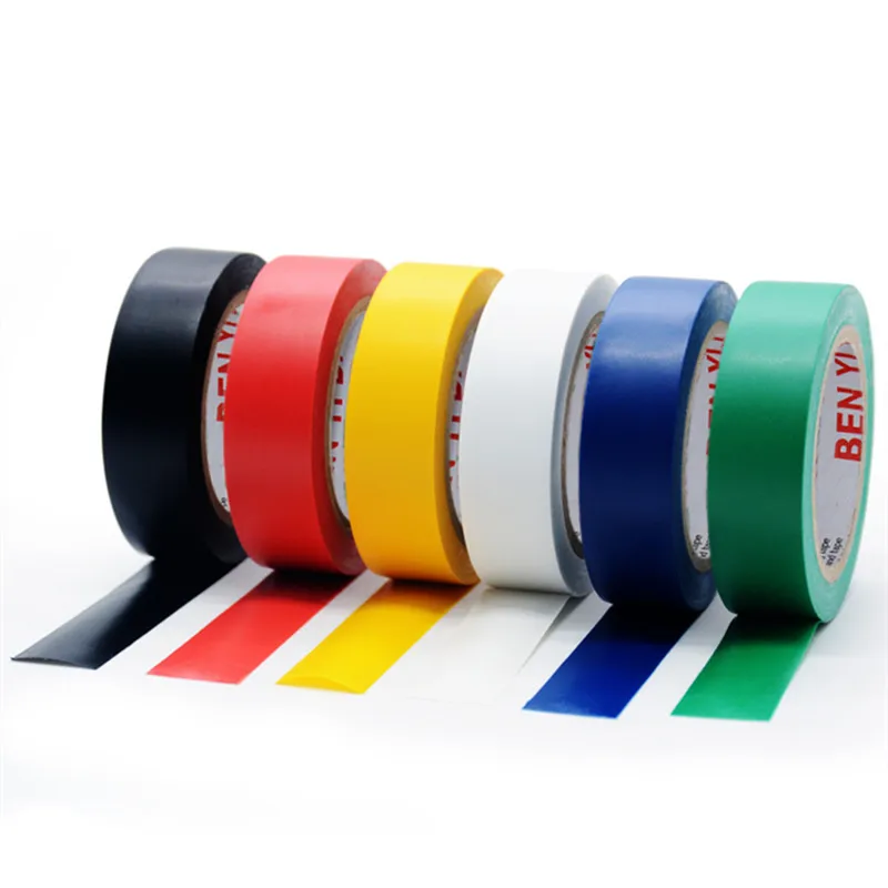 Color Electrical Tape PVC Wear-resistant Flame Retardant Lead-free  Insulating Waterproof Eletrician White Black Red Blue Green