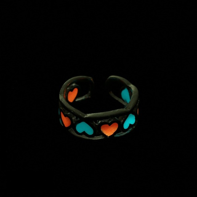pcs Couple Luminous Finger Rings for Women Men Glowing In Dark Heart Lover Wedding Bands Women Girls Jewelry Gift Accessories