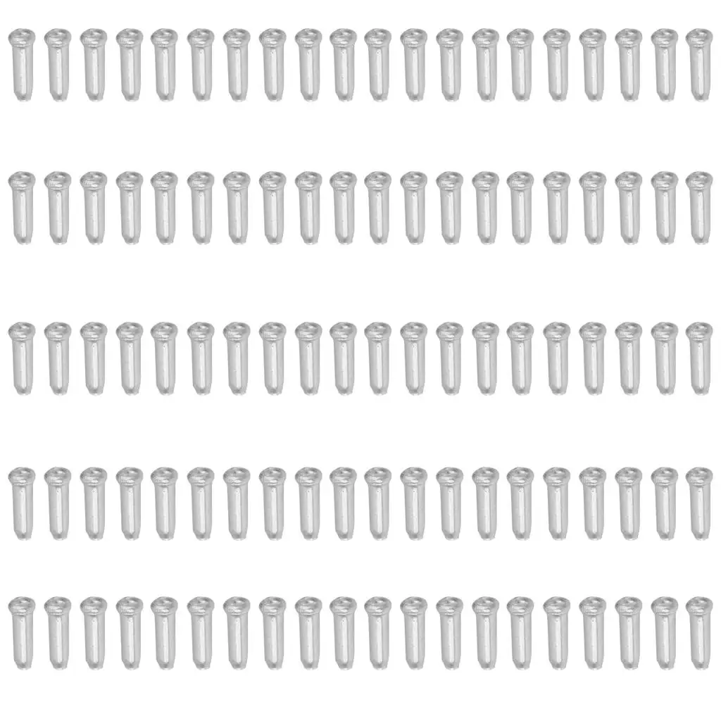 

Pack of 100 Bike Shifter Brake Cable Tips Caps End Silver