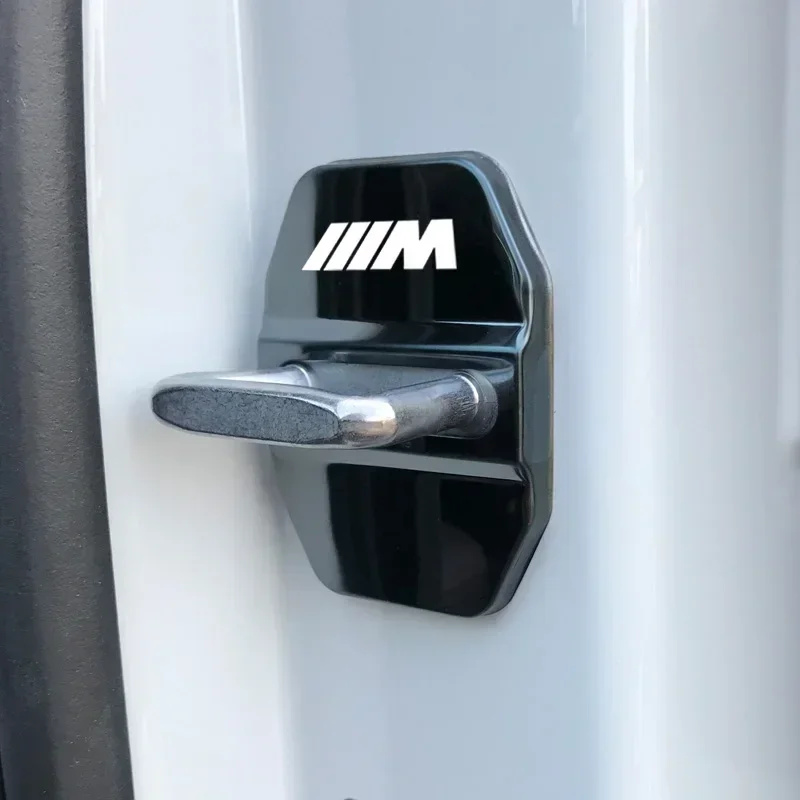 문짝 잠금 장식 보호 커버 엠블럼 케이스, BMW M 파워 퍼포먼스 M3 M5 X1 X3 X5 X6 E46 E39 E36 E60 E90, 4 개