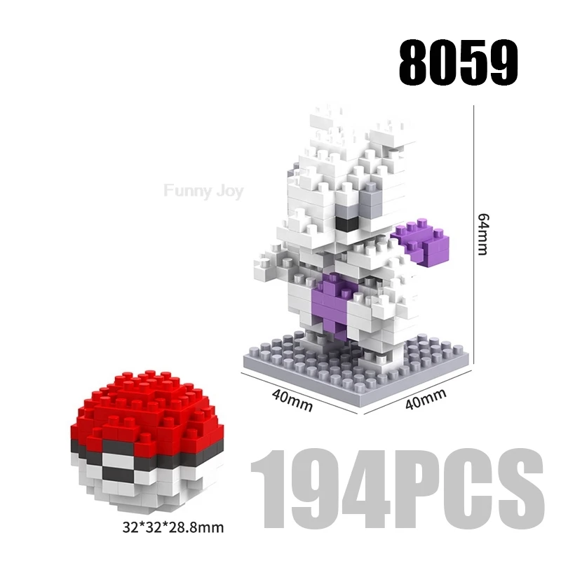 Lustige Pokemon-Bausteine Anime Picachu Charizard Puppe Blastoise Bulbasaur Gengar Pokémon-Bausteine Spielzeug als Geschenk für Kinder – Detail 27