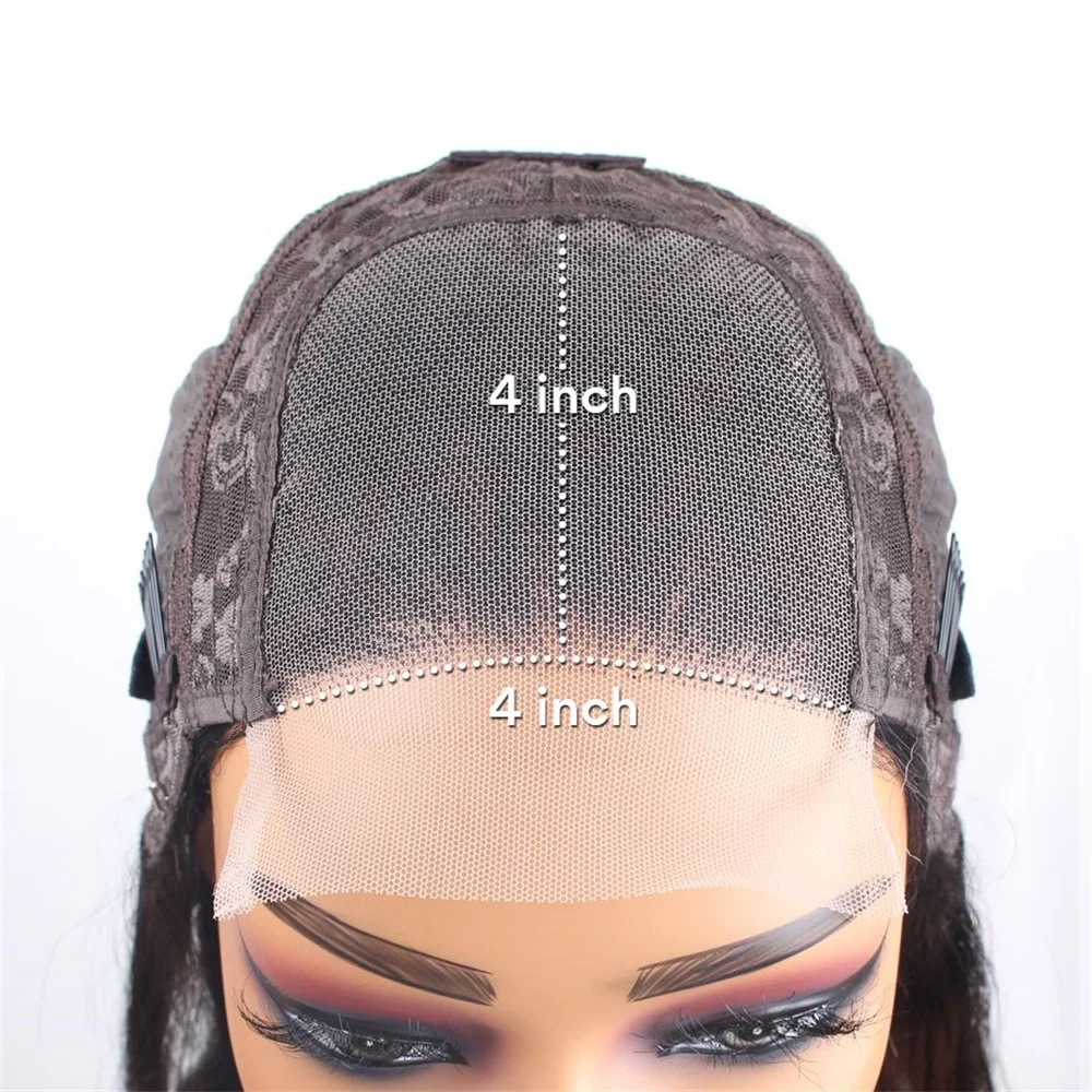 Peruca de Cabelo Humano Liso de 40 Polegadas 5x5 Sem Cola, Perucas com Fechamento 4x4, Cabelo Humano Pré-arrancado e Pré-cortado, Perucas de Cabelo Humano com Renda Transparente