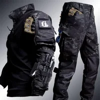 Tactical Uniform Camo Hunting Clothes Softair Combat Shirts Cargo Pants Men Fishing Trainning Suits Airsoft Paintball Sets 2