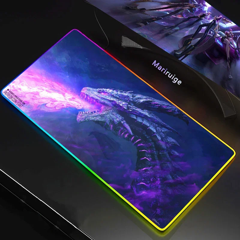 Enhanced RGB Gaming Mousepad - Extra Large Desk Mat with LED Lighting