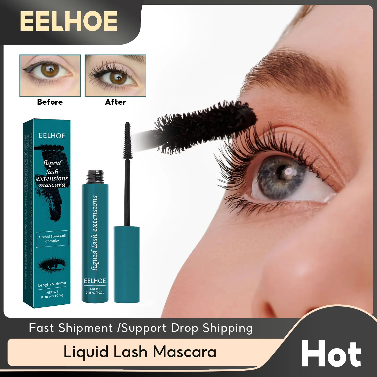 

Silk Fiber Lash Mascara Lengthening Black Eyelashes Extension Waterproof Long Lasting Eyelash Curling Liquid Eye Makeup Cosmetic
