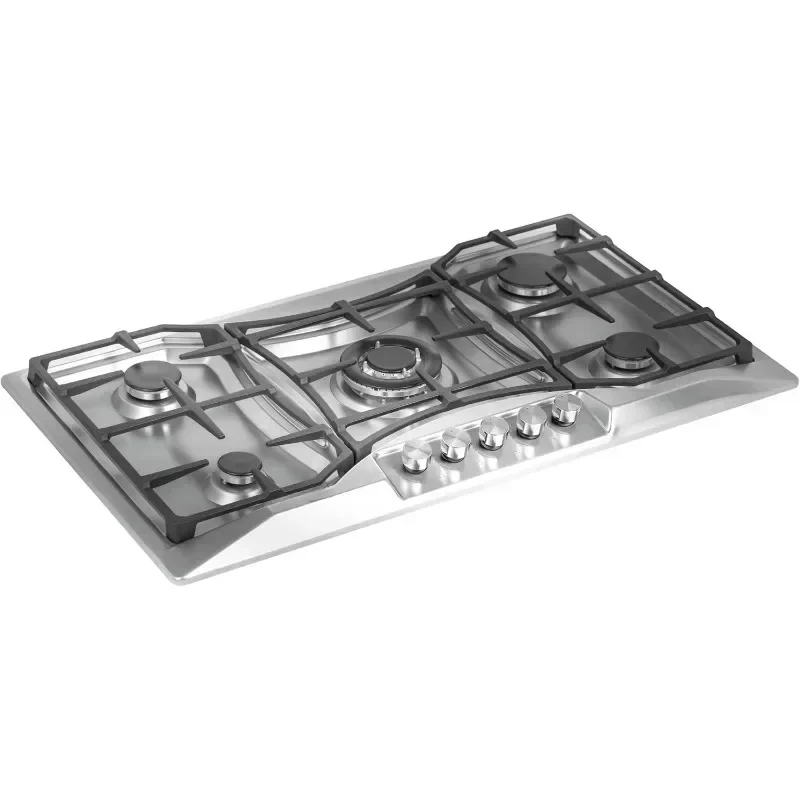 36" Gas Cooktop 5 SA F Sealed Burners Convertible Stainless Steel 4