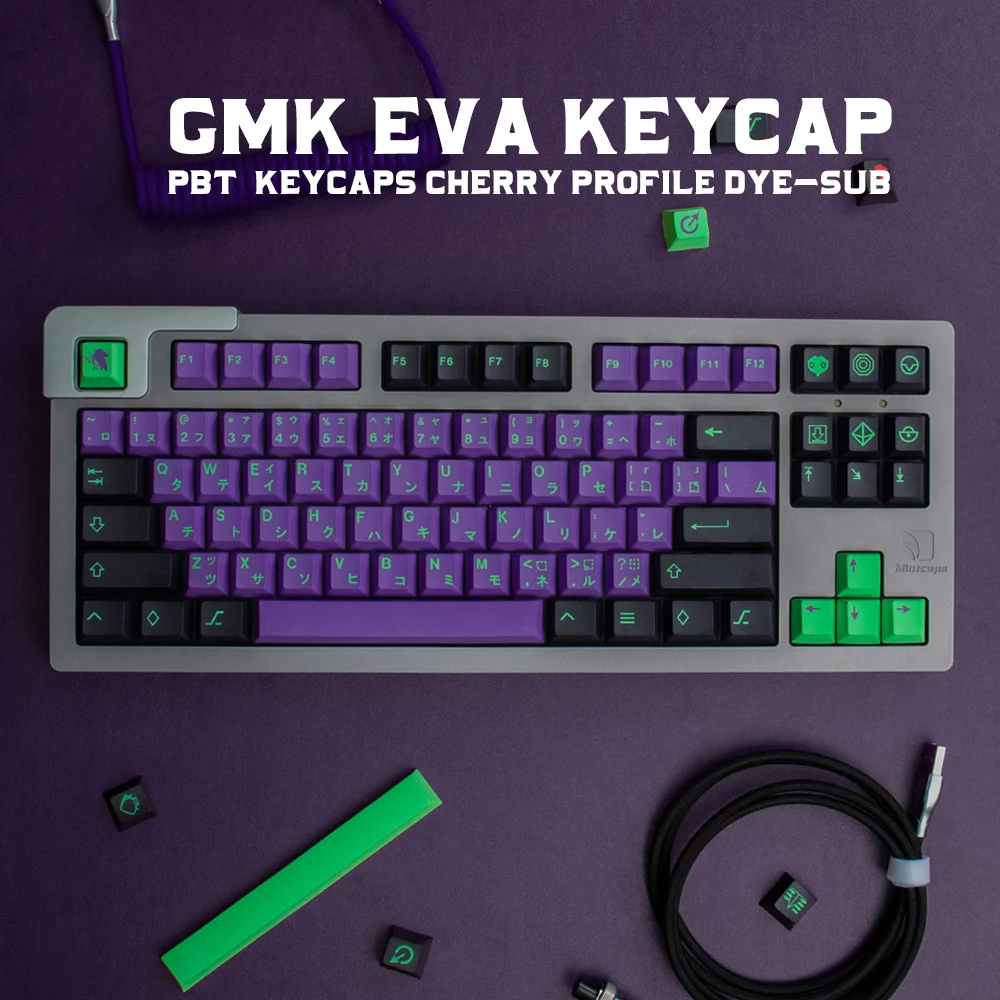 Personalizado, DYE-SUB Keycap, Perfil Cherry, Keycaps Inglês para MX Switch