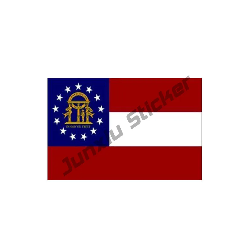 

Funny Sunscreen Georgia GA State Flag Car-Sticker and Decals Cover Scratches Decoration Bodywork Suv Car Accessories KK11*7cm