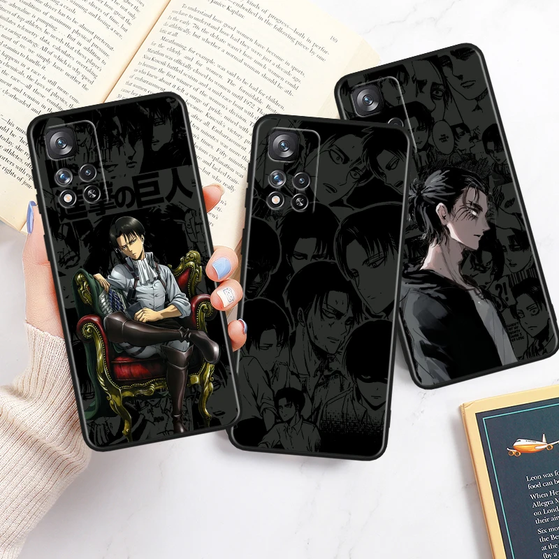 Attack On Titan Anime Per Redmi Note 12 Turbo 11T 11P 11E 11S 10T 10S 10 9 Pro Plus Max Custodia In Silicone Nero Per Telefono
