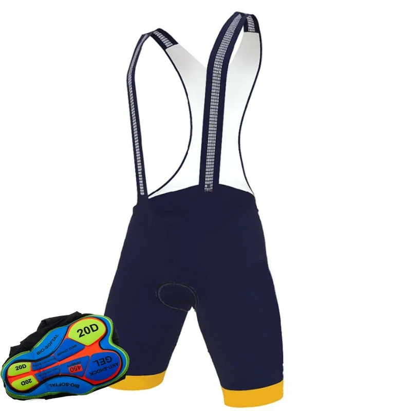 Description Picture 2 of item2025 Colorful Cycling Bib Shorts Pro Team Mtb Bike Pants Tights For Men Summer Breathable Quick Dry 20D Gel Padded Bicycle Short