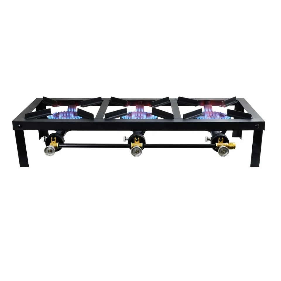Heavy Duty Triple Burner Propane Gas Stove