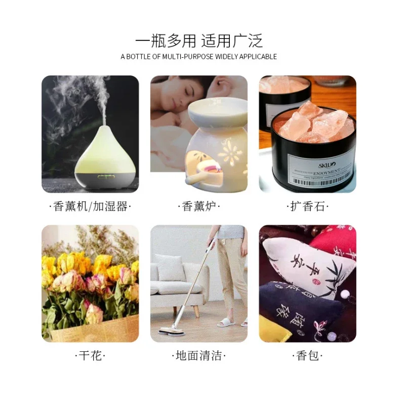 10ML Flower Fruit Essential Oil Water-soluble Relieve Stress Humidifier Aroma Diffuser Fragrance Lamp Air Freshening Aromatherapy Plant Essential Oils
