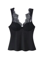 Women's Elegant Camisoles Sexy Splice Lace Sleeveless Sling Top Fashion Slimming Vintage Tank Top 2026 New Lady Street Wear - Image 2