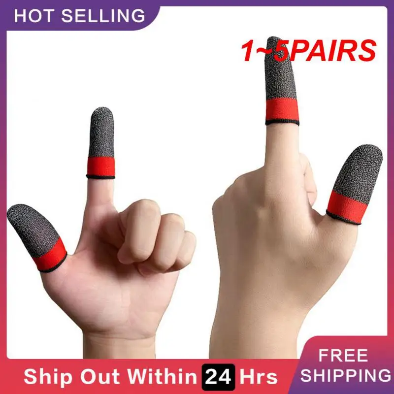 

1~5PAIRS Game Fingertips Made Of Conductive Fibers And Polyester Materials Anti Slip Touch Screen Finger Cover Thumb Sleeve