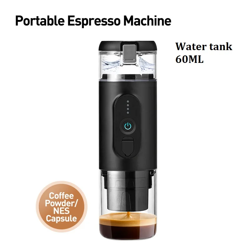 Portable Mini Coffee Maker Battery Powered Food Grade Material Fast Brewing  200ml Water Tank Travel Use Coffee Making Machine - AliExpress