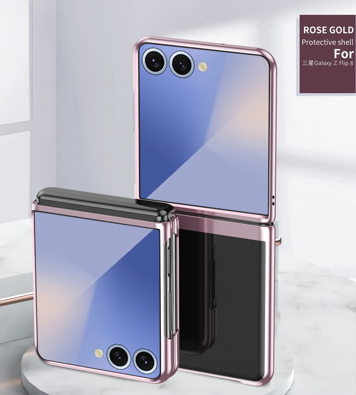 Luxury Electroplated Transparent Phone Case - 2-Piece Set, Clear Plating Cover