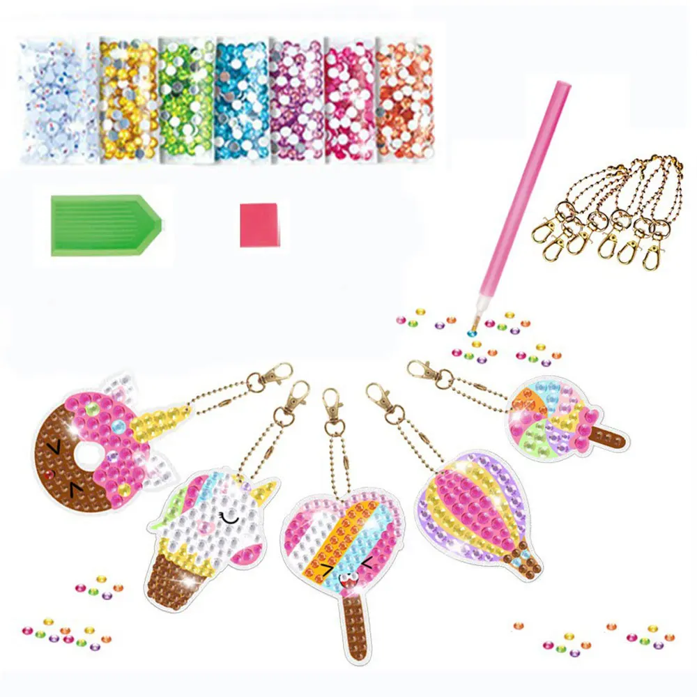 Diamant-Malerei Set Für Kinder – 5D DIY Magische Aufkleber, Mosaik-Kunst Zum Basteln, Mit 24 Motiven & Werkzeug, Ideal Für Kinder Ab 3–8 Jahre