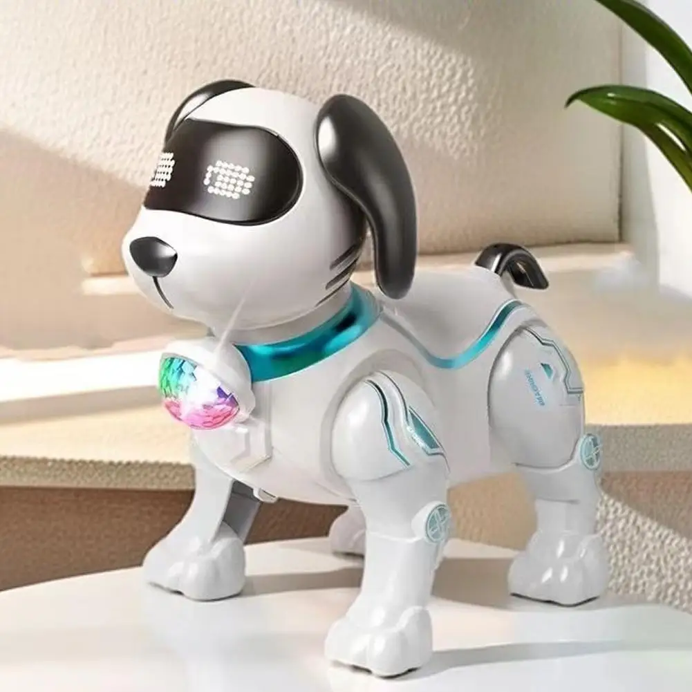 Intelligent Music Robot Dog Simulated Walking Light Sound Music Children's Educational Crawling, Singing Kids Gift image 1