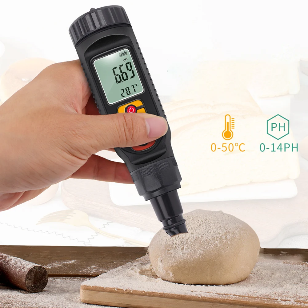 

Digital Kitchen Thermometer For Meat Cooking Water Milk Food Temperature Meter Gauge Dough Alkalimeter Fruit Food Detector Probe