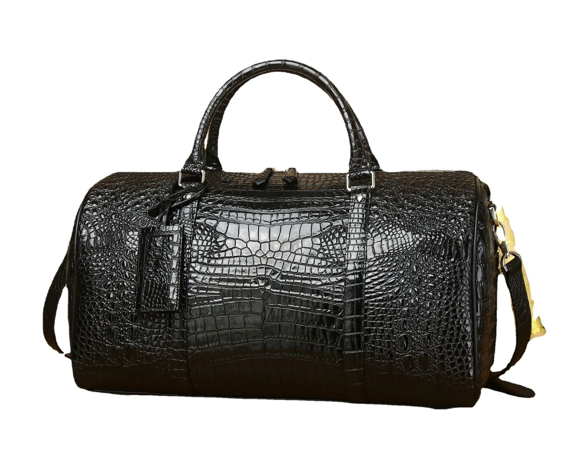 New Crocodile Belly Pattern Luggage Large Capacity Travel Single Shoulder Diagonal Straddle Men's Bag Trendy