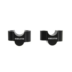 Premium Pull-Back Handlebar Risers and Clamp Adapter (Black Himalayan)