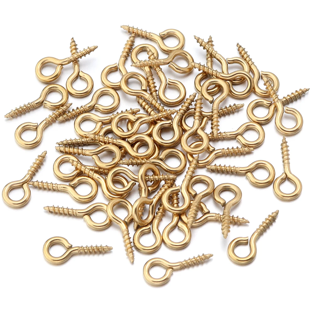 20-50 teile/los Edelstahl Schlüsselbund Haken Auge Pins Eyepin Mini Schraube Anhänger DIY Gewinde Pin Fitting DIY Schmuck armband – Detail 9